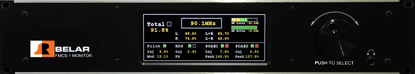 Belar FMCS-1 FM Modulation Monitor front panel